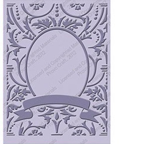 Cuttlebug 4” x 6” ORNATE OVAL FRAME embossing folder - Picture 1 of 4